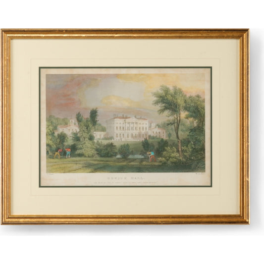 Howick Castle by Chelsea House in gold frame, double mat. Made from unique in a traditional style.