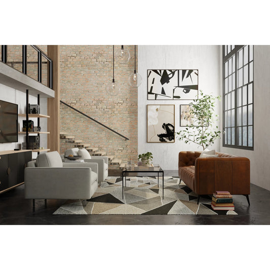 Kimball Transitional KIM8A33F Rug by Feizy in gray, black, brown. Made from wool in a unique style.