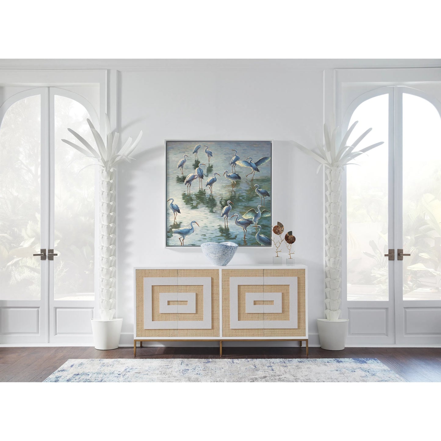 004 SR-383897 | Lifestyle | Shorebirds by Chelsea House in canvas. Made from oil on canvas in a coastal style.