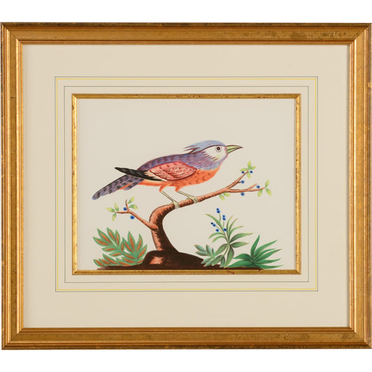 001 SR-382070 | Primary Silo | Blue Crest by Chelsea House in gold frame and fillet. Made from water color on paper in a traditional style.