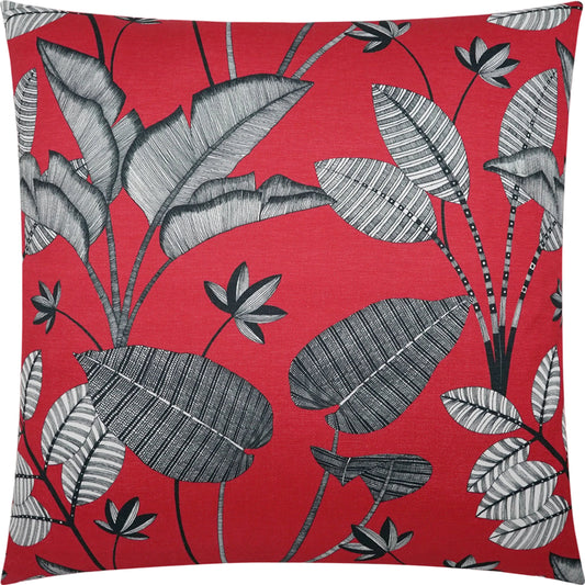 Luzon Pillow by DV Kap Home in red. Made from 100% polyester in a modern style.