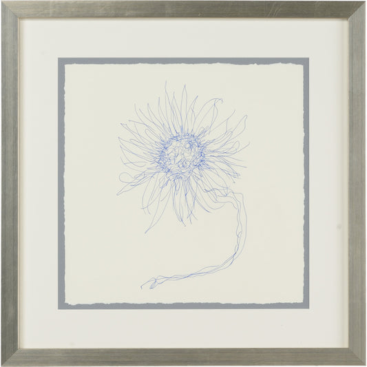 001 SR-383568 | Primary Silo | Pen and Ink Floral-Sun Flower by Chelsea House in on watercolor paper. Made from hand drawn ink in a modern style.