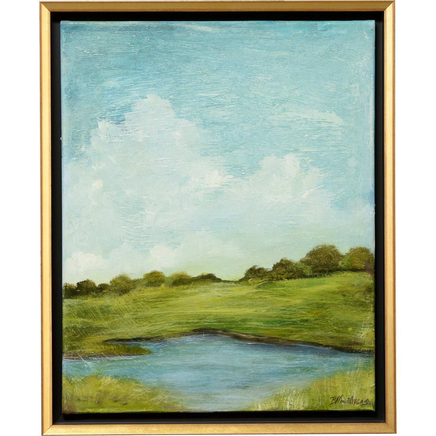 001 SR-382684 | Primary Silo | Free to Wander II by Chelsea House in gold. Made from oil painting on canvas in a transitional style.
