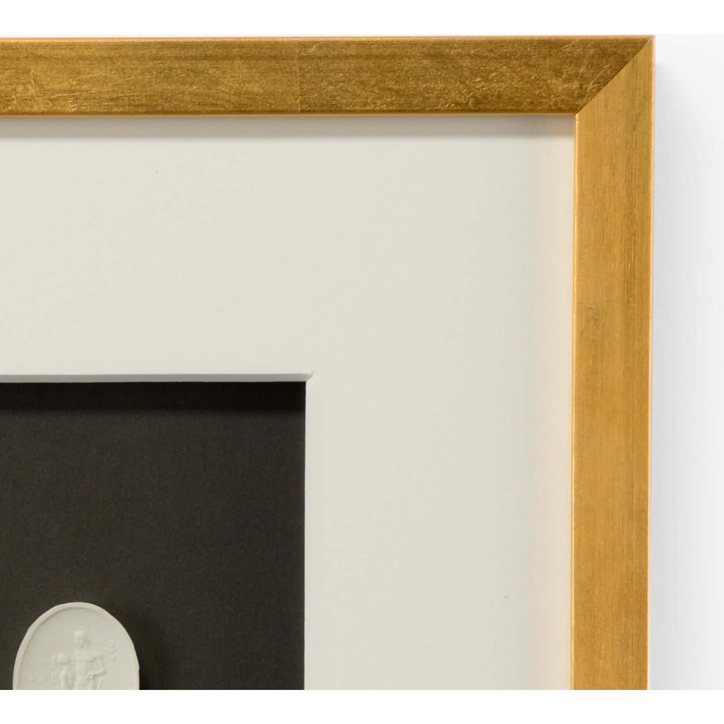 003 SR-837041 | Closeup | The Grand Tour Intaglios I by Chelsea House in gold. Made from plaster intaglios in a transitional style.