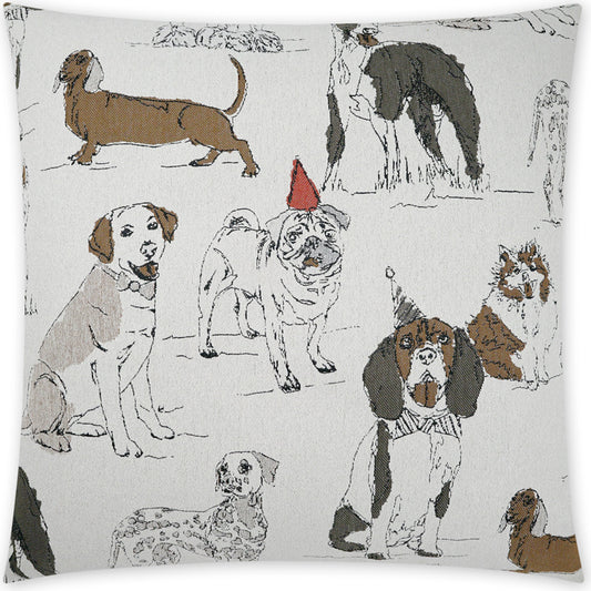 Kennel Club Pillow by DV Kap Home in ivory. Made from 100% polyester in a modern style.
