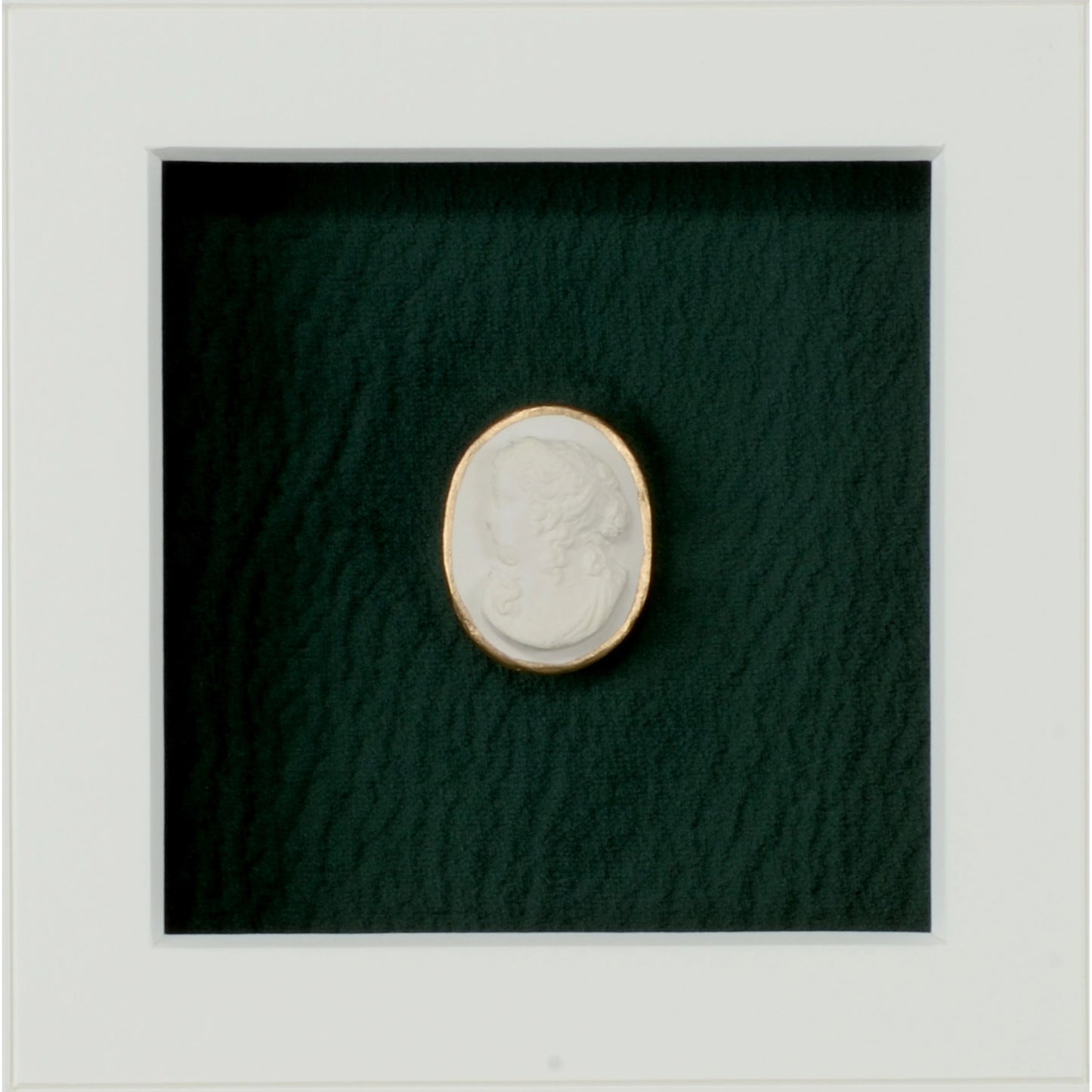 002 SI-2106038 | Closeup | Intaglio in Gold VI by Chelsea House in gold leaf. Made from plaster intaglios in a modern style.