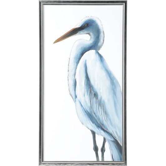 001 SI-2106060 | Primary Silo | Herald I by Chelsea House in silver leaf frame. framed in glass.. Made from hand gilded giclee print in a modern style.