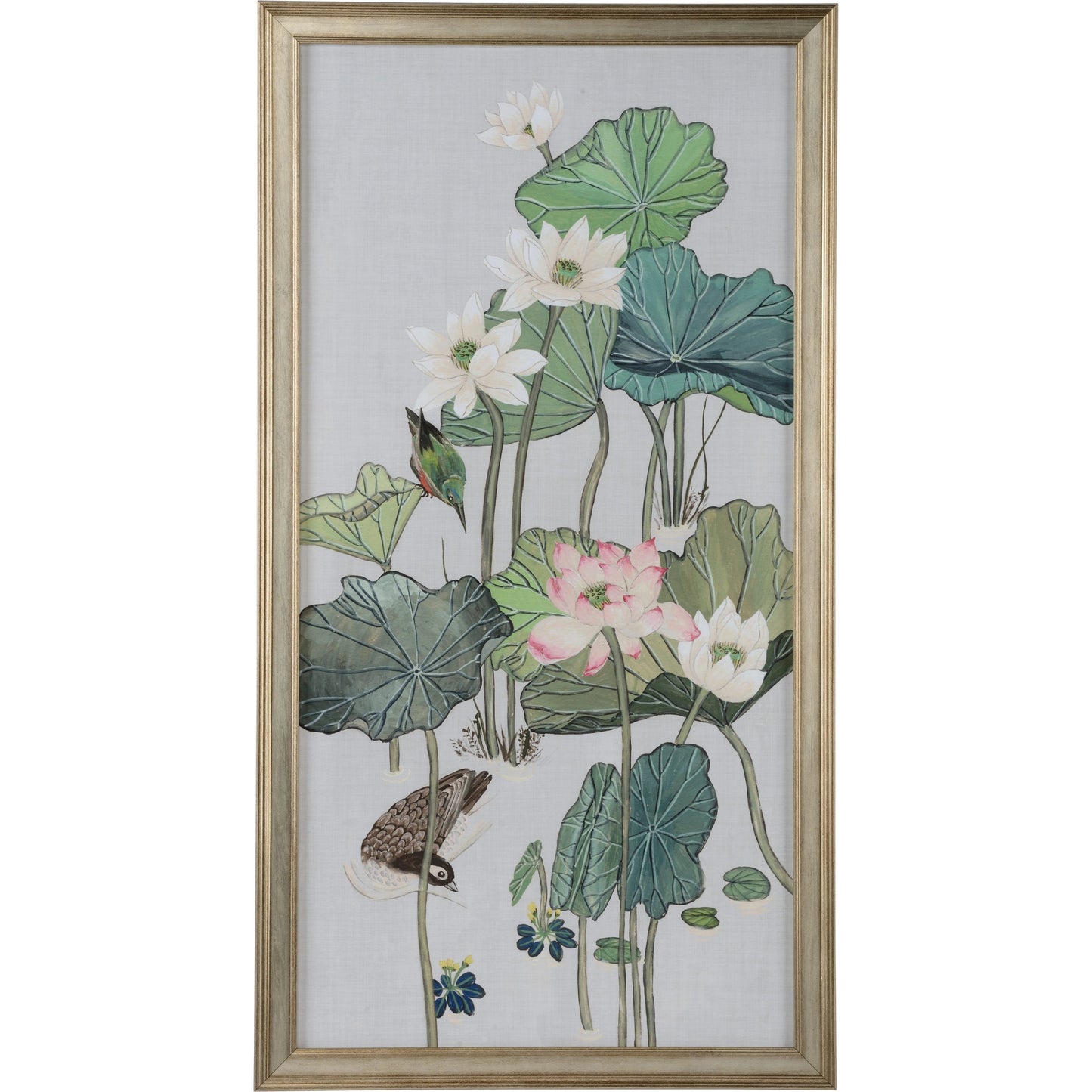 001 SI-2106069 | Primary Silo | Lotus Pond I by Chelsea House in silver. Made from unique in a modern style.