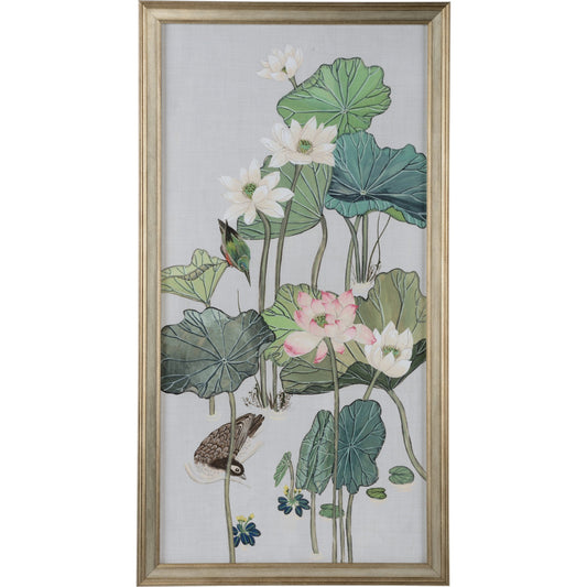 001 SI-2106069 | Primary Silo | Lotus Pond I by Chelsea House in silver. Made from unique in a modern style.