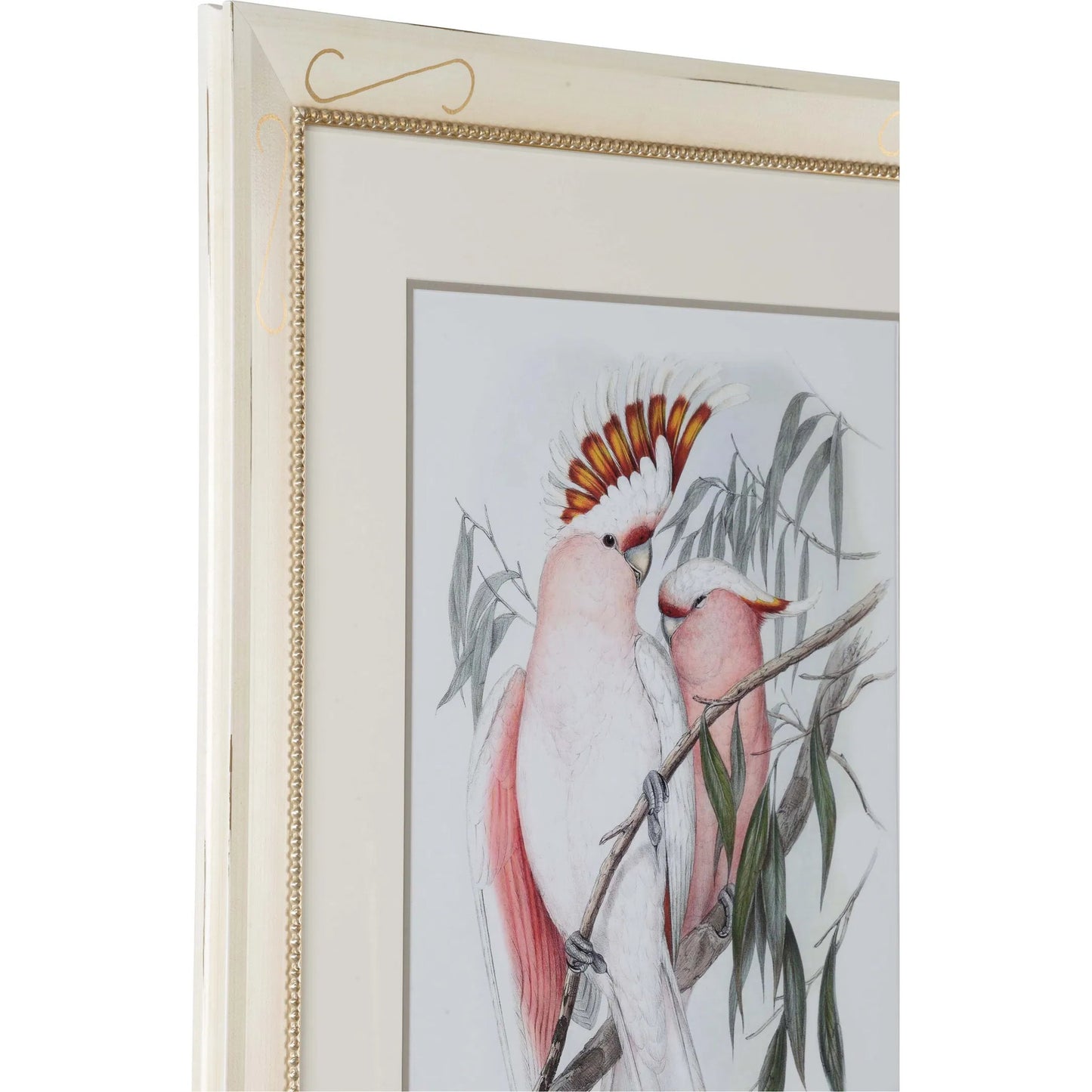002 SI-2334930 | Additional Silo | Pastel Parrots I by Chelsea House in coral and giclee print. Made from unique in a traditional style.