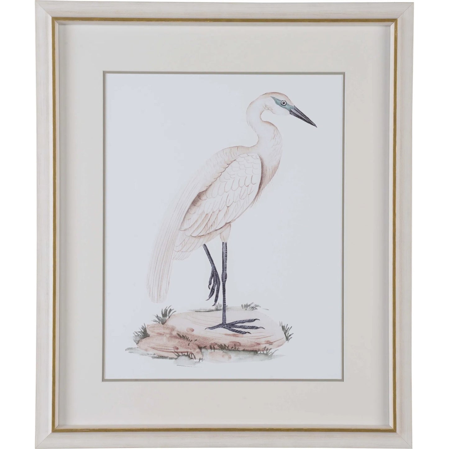 001 SI-2334660 | Primary Silo | A White Heron IV by Chelsea House in white, cream and giclee print. Made from unique in a unique style.