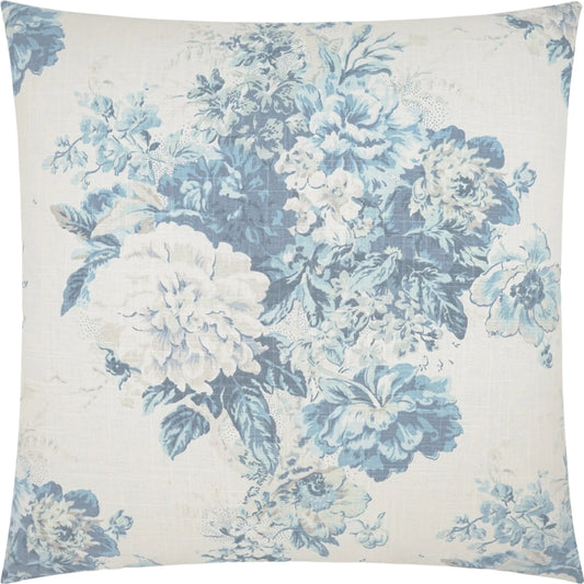 Prudence Throw Pillow by DV Kap Home in blue. Made from 55% linen, 45% rayon in a modern style.