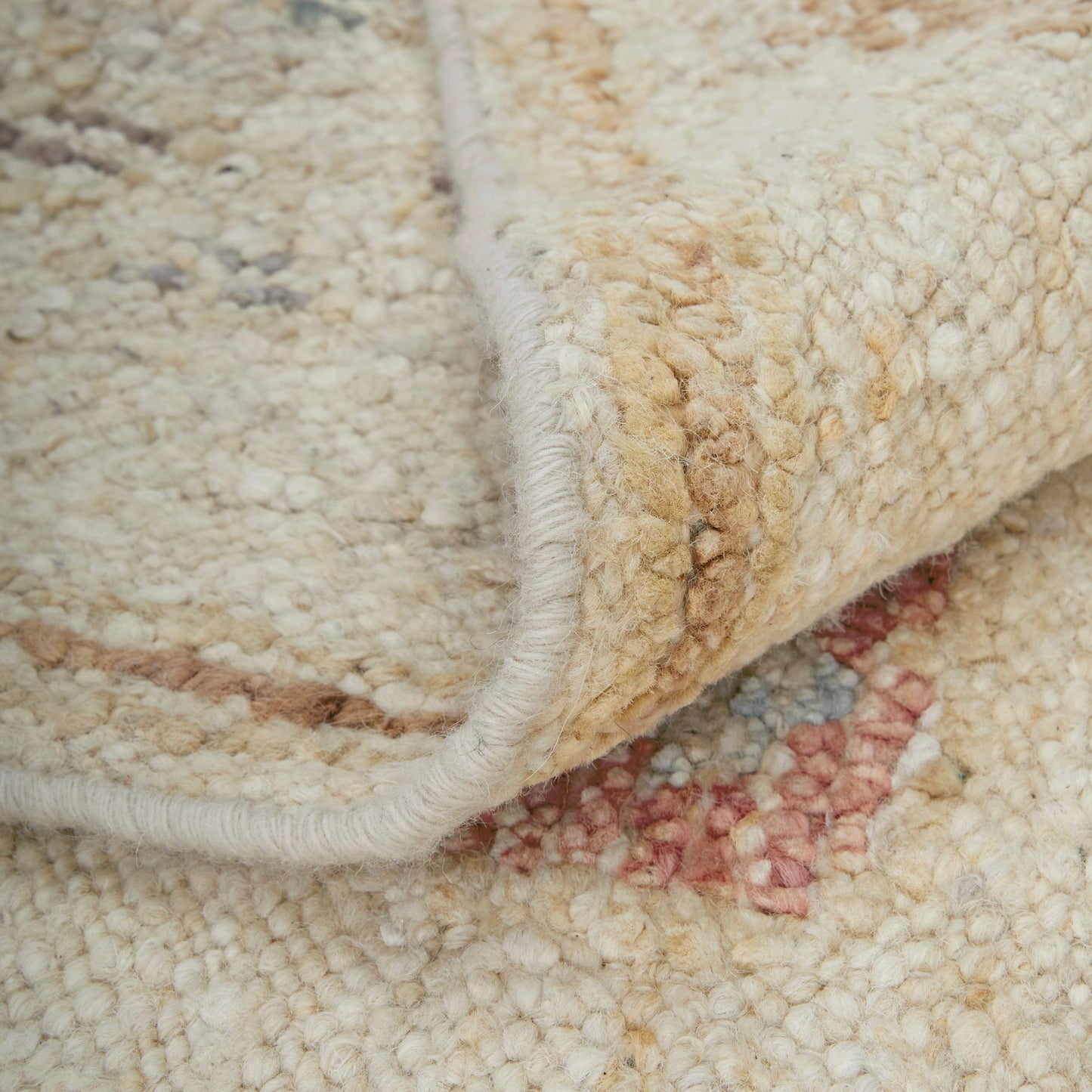 006 SI-2129875,SI-2129876,SI-2129877 | Closeup | Grafton Traditional Ikat Rug - 69FLF by Feizy in ivory, orange, gray. Made from wool in a unique style.