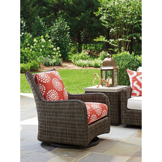 Cypress Point Ocean Terrace Occasional Swivel Glider Chair by Tommy Bahama Outdoor. Made from unique in a coastal style.