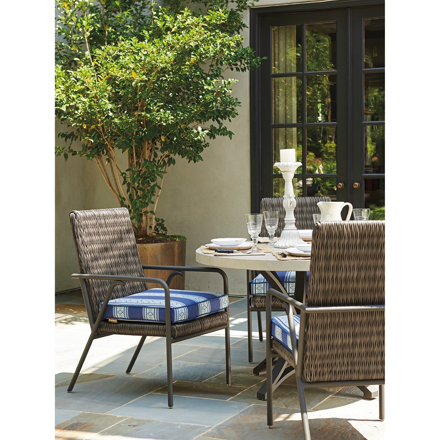 003 SR-836778 | Lifestyle | Cypress Point Ocean Terrace Dining Chair by Tommy Bahama Outdoor. Made from unique in a coastal style.