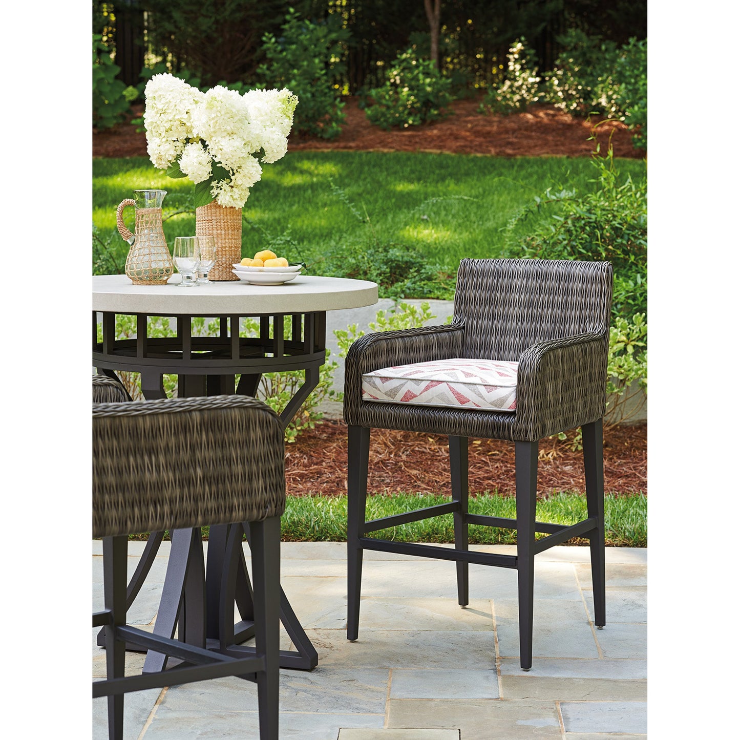 004 SR-836585 | Lifestyle | Cypress Point Ocean Terrace Bar Stool by Tommy Bahama Outdoor. Made from unique in a coastal style.