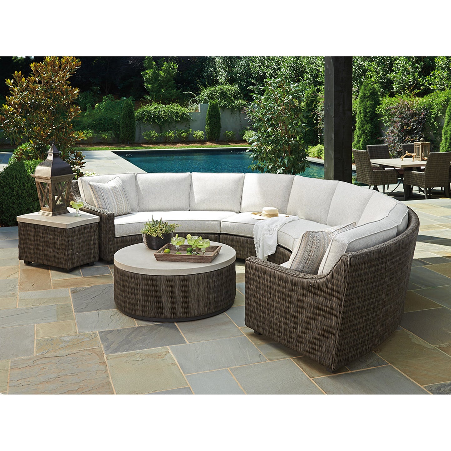 007 SR-836574 | Lifestyle | Cypress Point Ocean Terrace Accent Table by Tommy Bahama Outdoor. Made from unique in a coastal style.