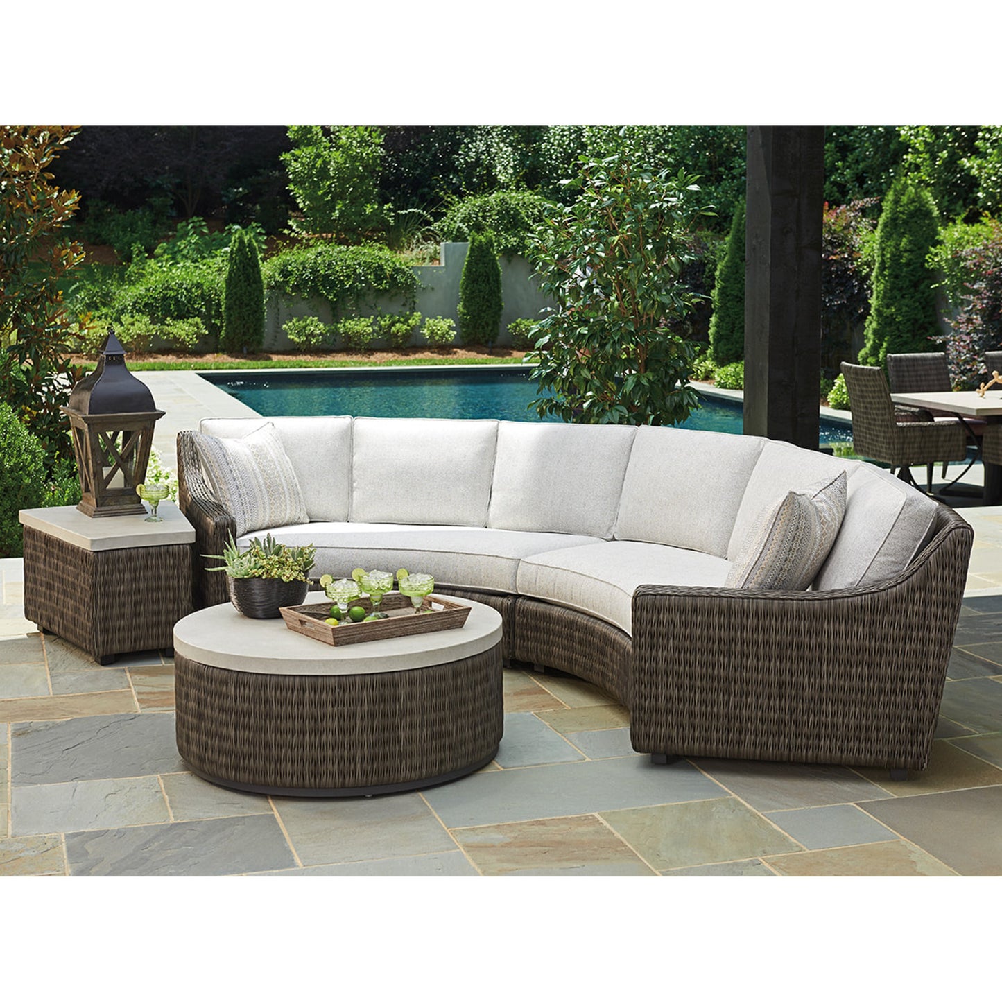008 SR-836574 | Lifestyle | Cypress Point Ocean Terrace Accent Table by Tommy Bahama Outdoor. Made from unique in a coastal style.