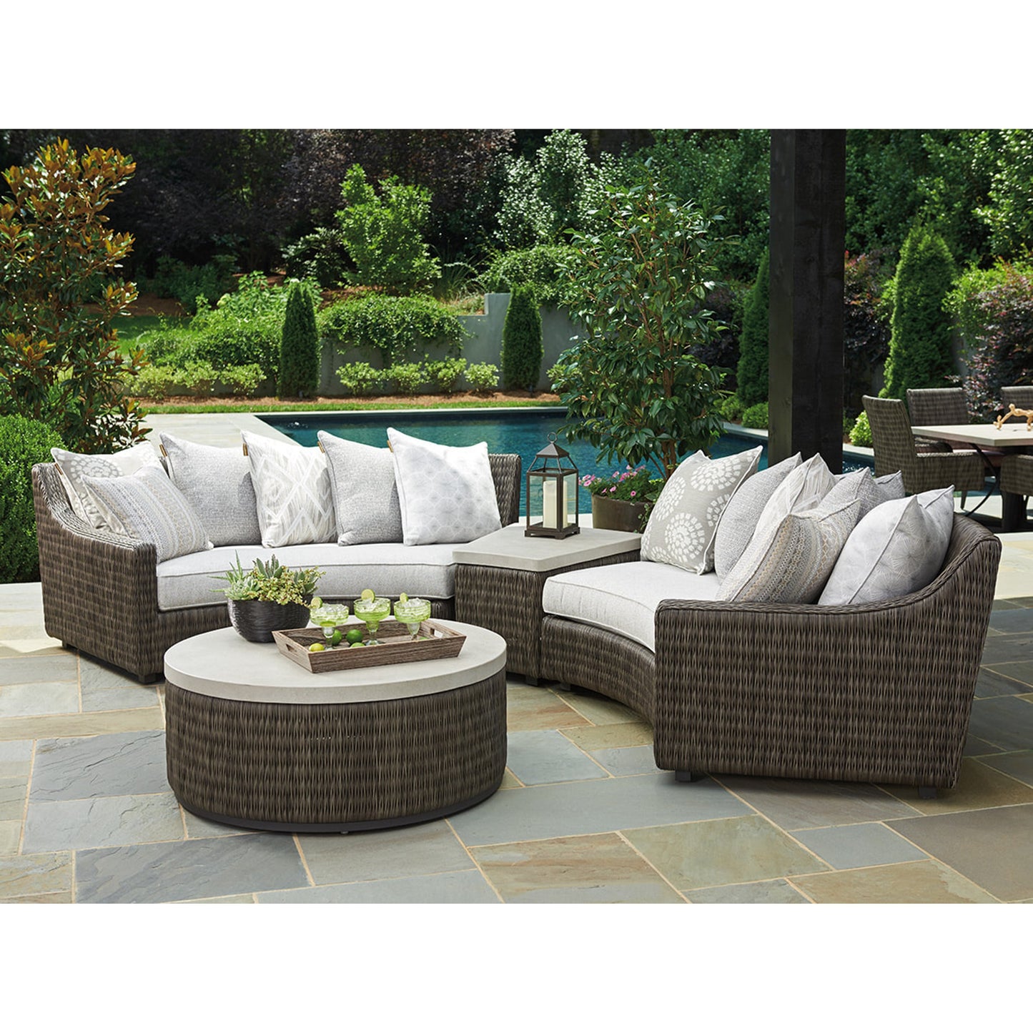 005 SR-836574 | Lifestyle | Cypress Point Ocean Terrace Accent Table by Tommy Bahama Outdoor. Made from unique in a coastal style.