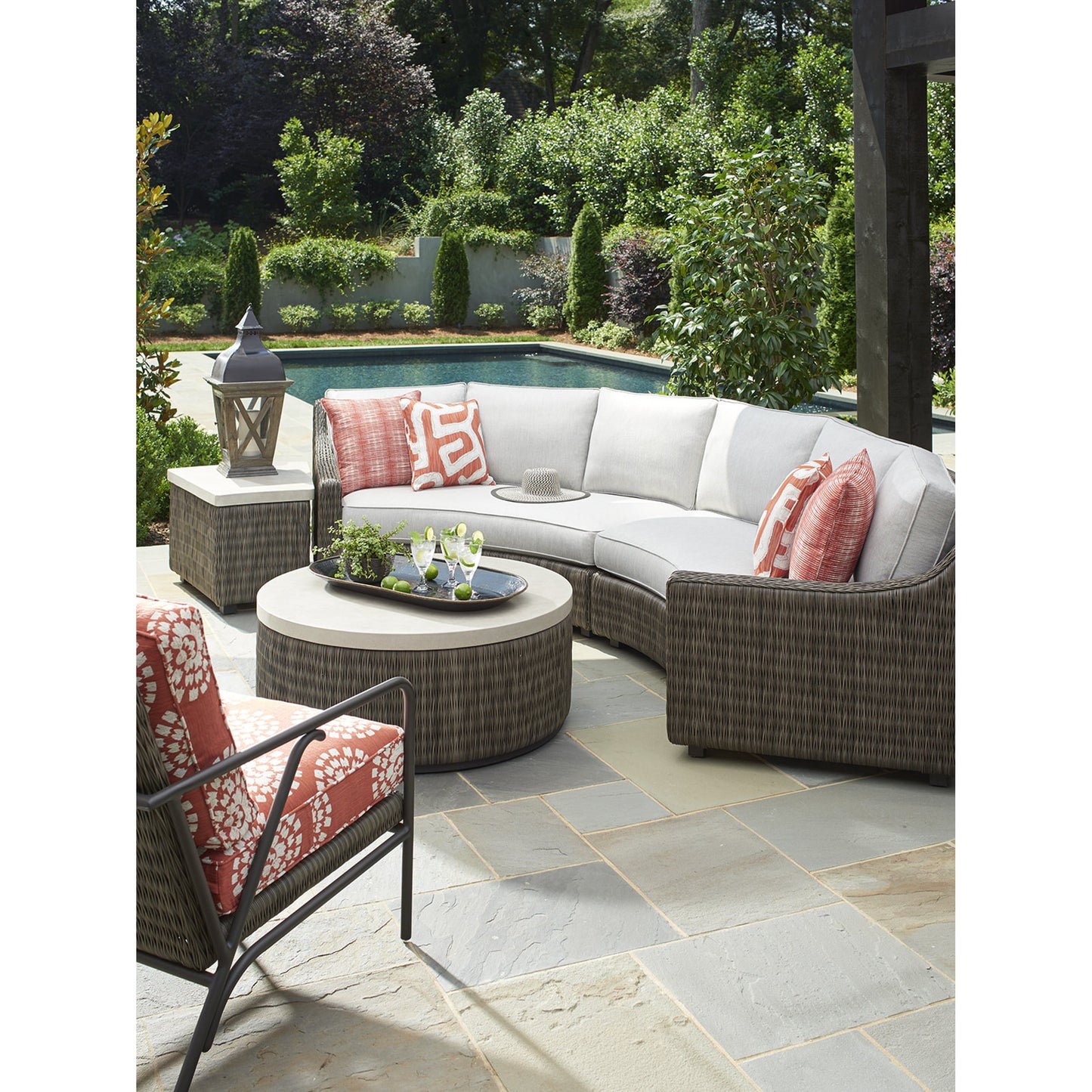 010 SR-836574 | Lifestyle | Cypress Point Ocean Terrace Accent Table by Tommy Bahama Outdoor. Made from unique in a coastal style.