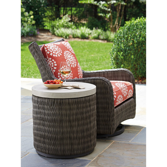 Cypress Point Ocean Terrace Round End Table by Tommy Bahama Outdoor. Made from unique in a coastal style.