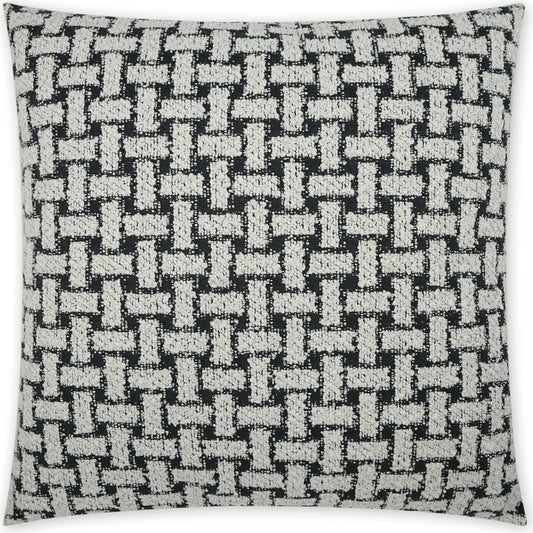 Sheltingham Throw Pillow by DV Kap Home in black. Made from 90% polyester, 10% cotton in a modern style.