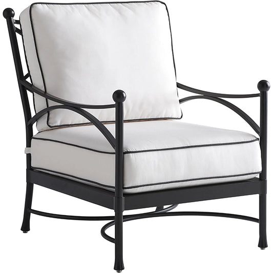 001 SI-2540693 | Primary Silo | Pavlova Lounge Chair by Tommy Bahama Outdoor in white and graphite. Made from aluminum, fabric in a unique style.