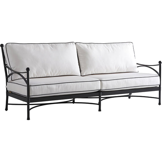 001 SI-2540700 | Primary Silo | Pavlova Sofa by Tommy Bahama Outdoor in white and graphite. Made from aluminum, fabric in a unique style.