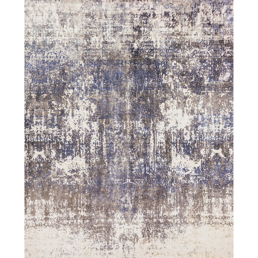 001 SI-1829439,SI-1829440,SI-1829441,SI-1829442,SI-1829443 | Primary Silo | Reflections 3924 Rug by Exquisite Rugs in blue, ivory. Made from bamboo silk in a unique style.