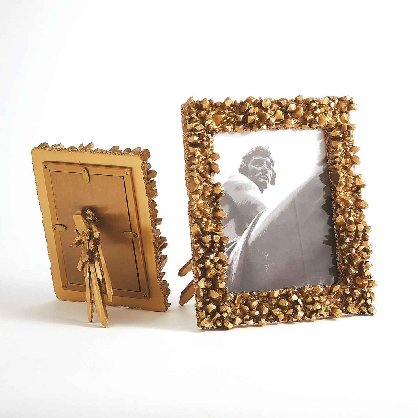 006 SR-891898,SR-891899 | Additional Silo | Facet Cluster Frame by Global Views. Made from brass, stainless steel, glass in a transitional style.