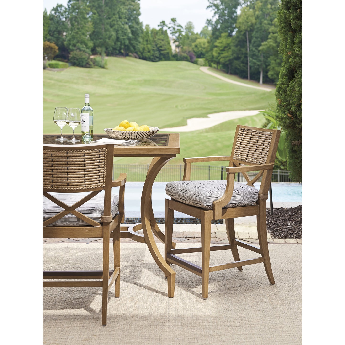 004 SR-836633 | Lifestyle | Los Altos Valley View Los Altos Counter Stool by Tommy Bahama Outdoor. Made from unique in a coastal style.