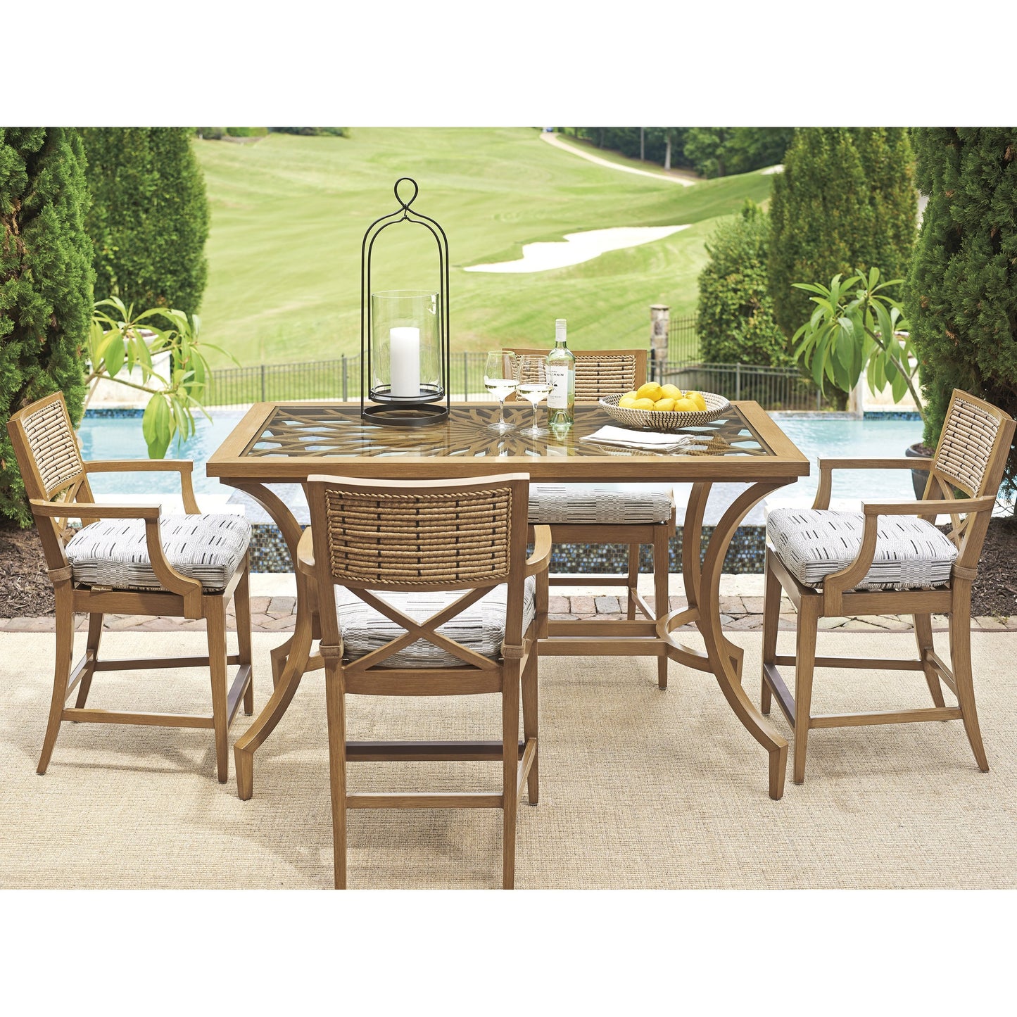 003 SI-1770892 | Lifestyle | Los Altos Valley View Bistro Table by Tommy Bahama Outdoor. Made from unique in a transitional style.