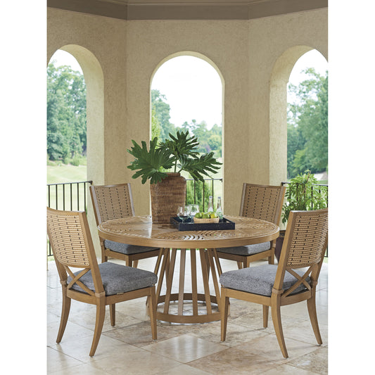 Los Altos Valley View Round Dining Table by Tommy Bahama Outdoor. Made from unique in a coastal style.