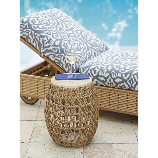 Los Altos Valley View Round Woven Side Table by Tommy Bahama Outdoor. Made from unique in a coastal style.