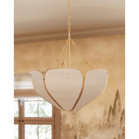 Bayville Pendant by Hudson Valley in vintage gold leaf. Made from unique in a modern style.