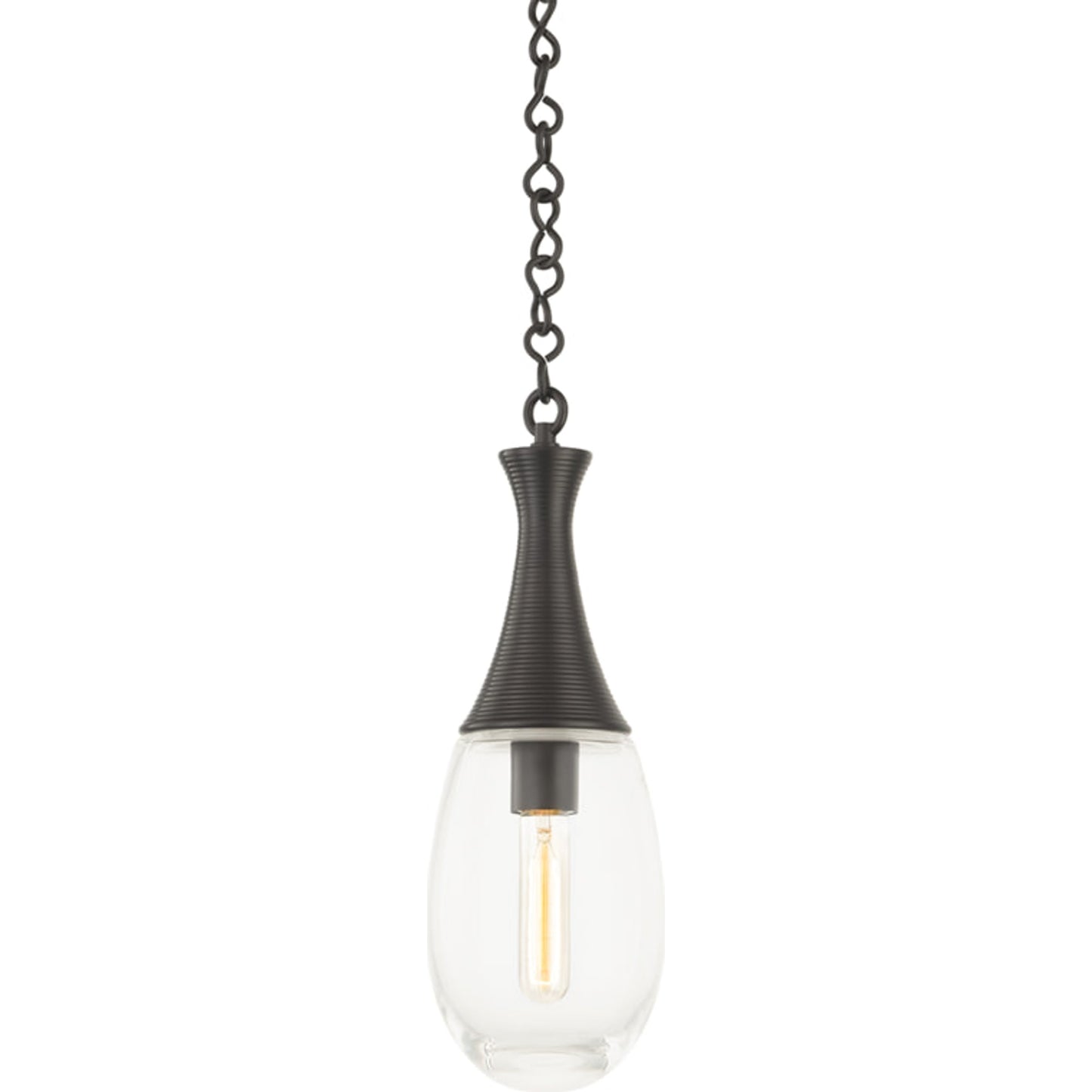 001 SI-1831331 | Primary Silo | Southold Pendant by Hudson Valley in black brass. Made from steel in a transitional style.