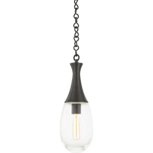 001 SI-1831331 | Primary Silo | Southold Pendant by Hudson Valley in black brass. Made from steel in a transitional style.