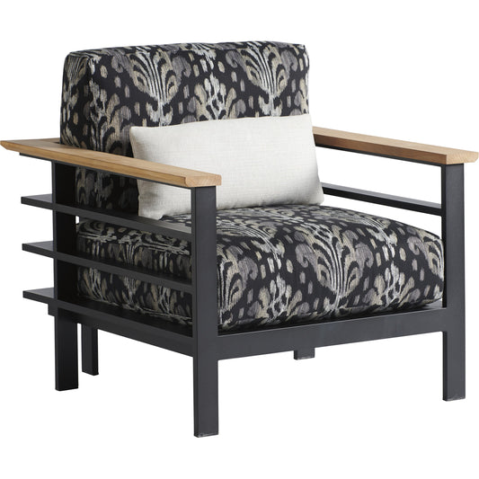 001 SR-836689 | Primary Silo | South Beach Pattern Lounge Chair by Tommy Bahama Outdoor in black. Made from unique in a modern style.