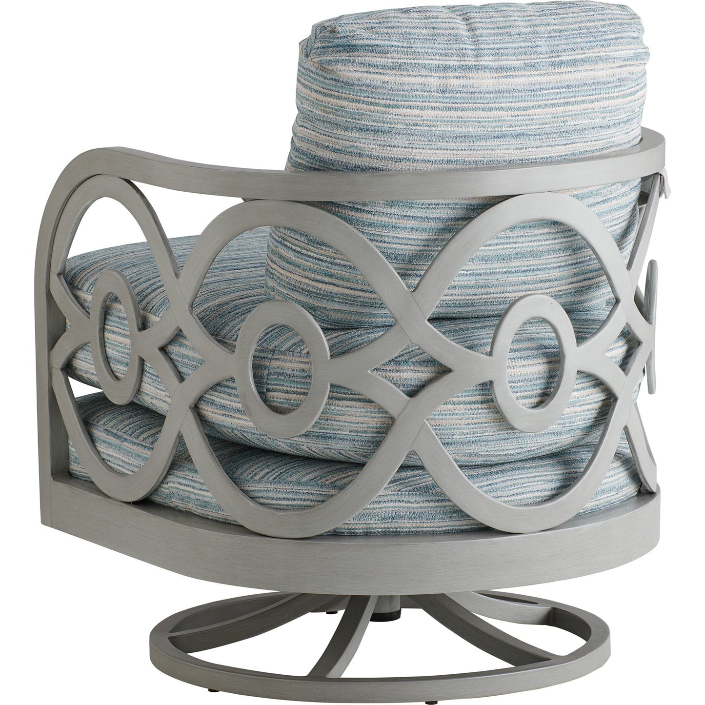 002 SI-1770904 | Additional Silo | Silver Sands Swivel Chair by Tommy Bahama Outdoor in gray oyster shell. Made from unique in a coastal style.