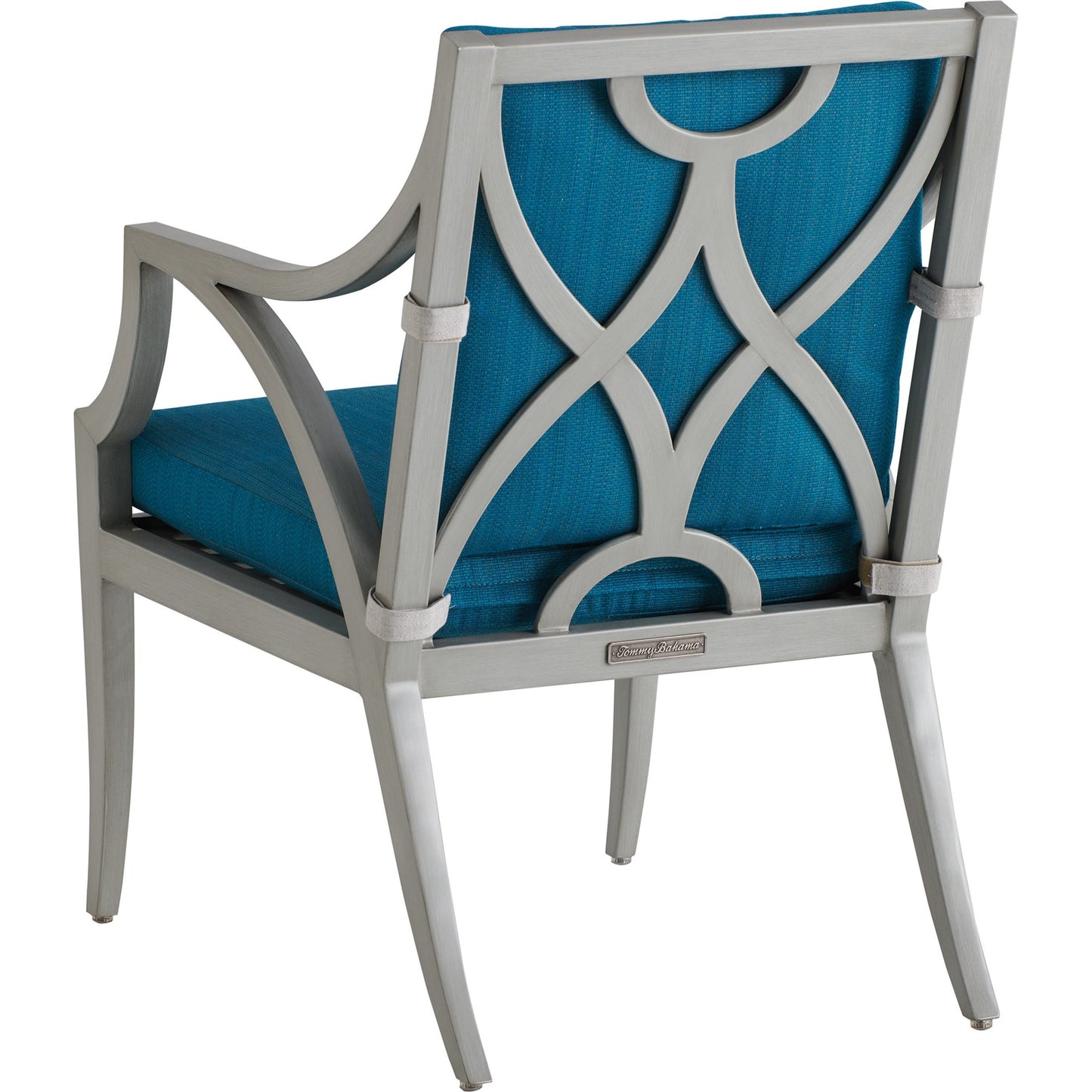 002 SI-1770897 | Additional Silo | Silver Sands Dining Arm Chair by Tommy Bahama Outdoor in gray oyster shell. Made from unique in a coastal style.