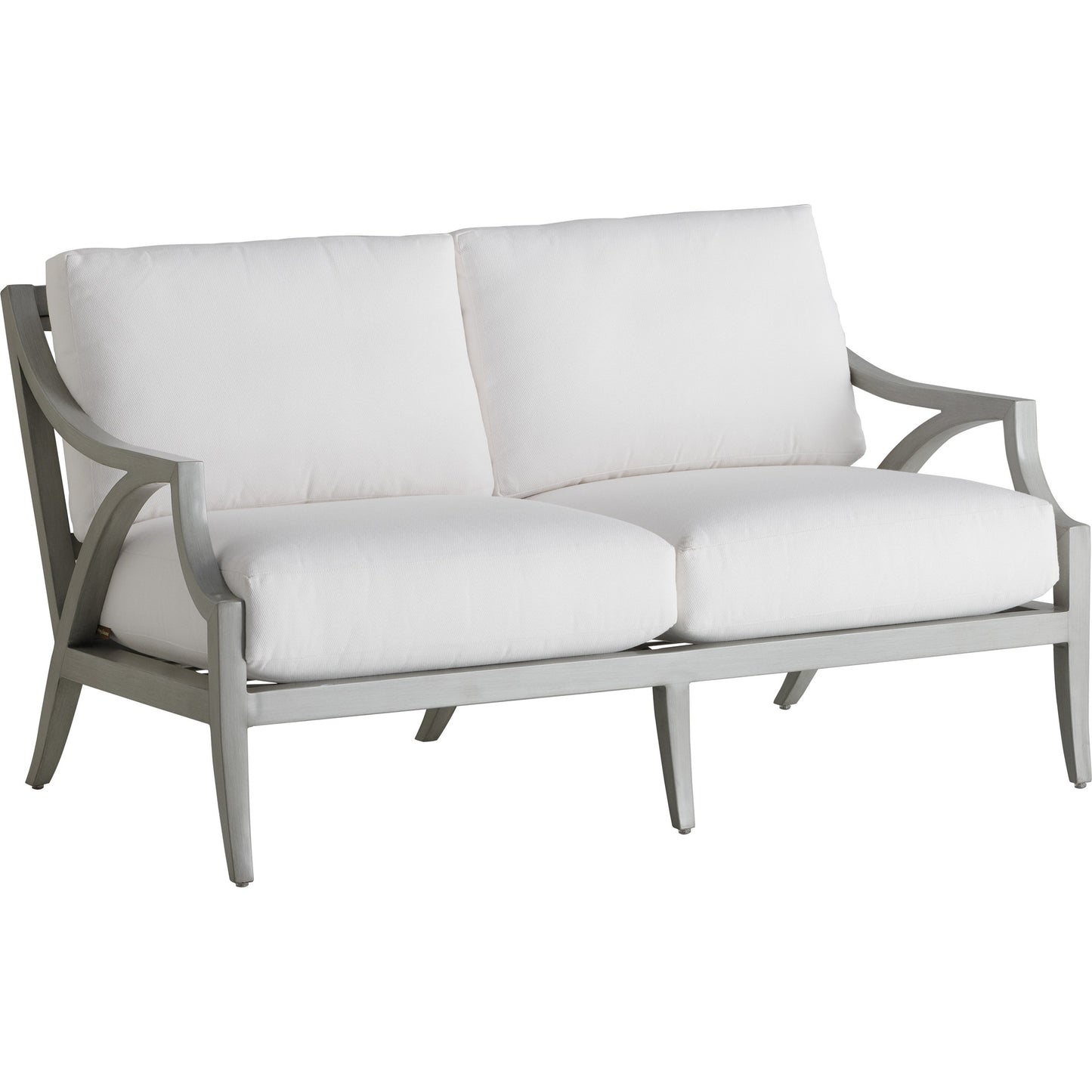 001 SI-1770902 | Additional Silo | Silver Sands Loveseat by Tommy Bahama Outdoor in gray oyster shell. Made from unique in a transitional style.