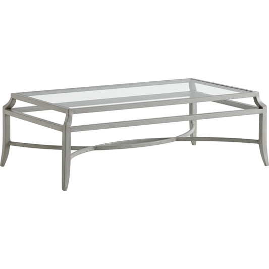 001 SI-1770907 | Primary Silo | Silver Sands Cocktail Table by Tommy Bahama Outdoor in gray oyster shell. Made from unique in a transitional style.