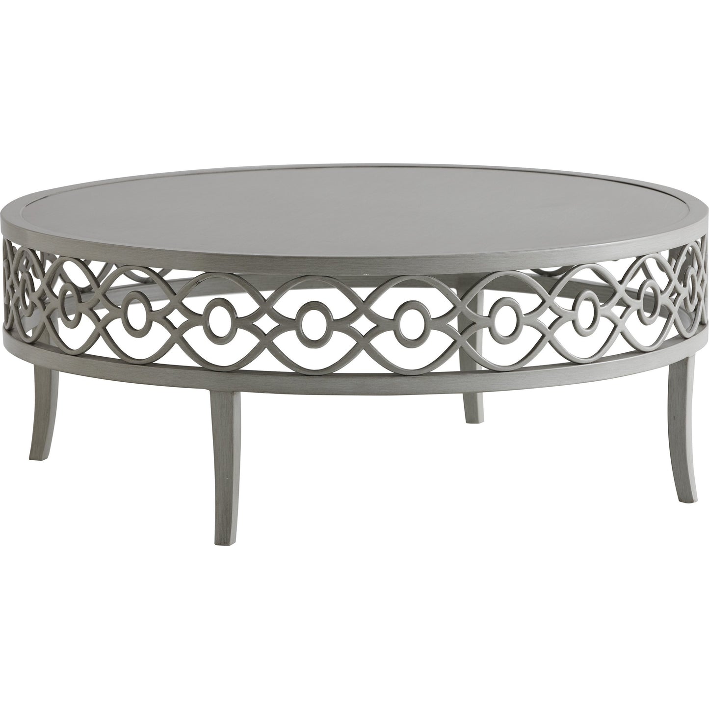 001 SI-1770910 | Additional Silo | Silver Sands Cocktail Table by Tommy Bahama Outdoor in gray oyster shell. Made from unique in a transitional style.