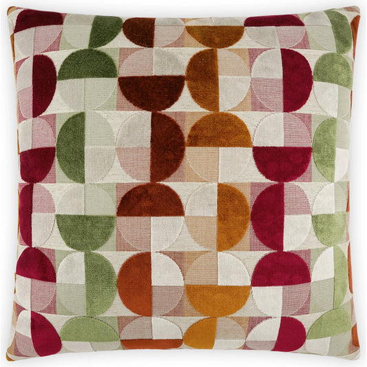 001 SI-2027560 | Additional Silo | Boynton Pillow by DV Kap Home in fuchsia, multi. Made from 64% rayon, 26% polyester, 8% linen, 2% cotton in a modern style.