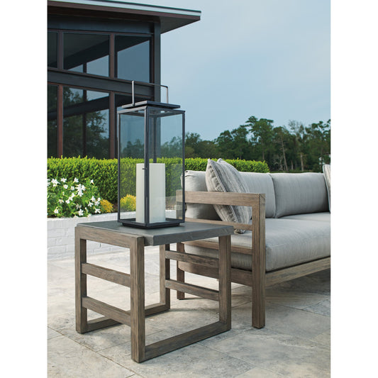 La Jolla Faux End Table by Tommy Bahama Outdoor in vintage. Made from unique in a transitional style.