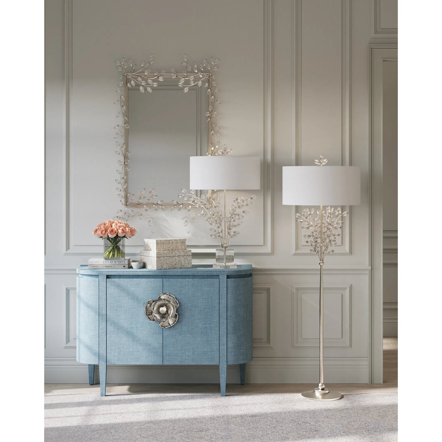 009 SI-2191722 | Lifestyle | Gerri Dot Box Set by Currey and Company in natural, cream. Made from mother of pearl, composite, engineered wood in a modern style.