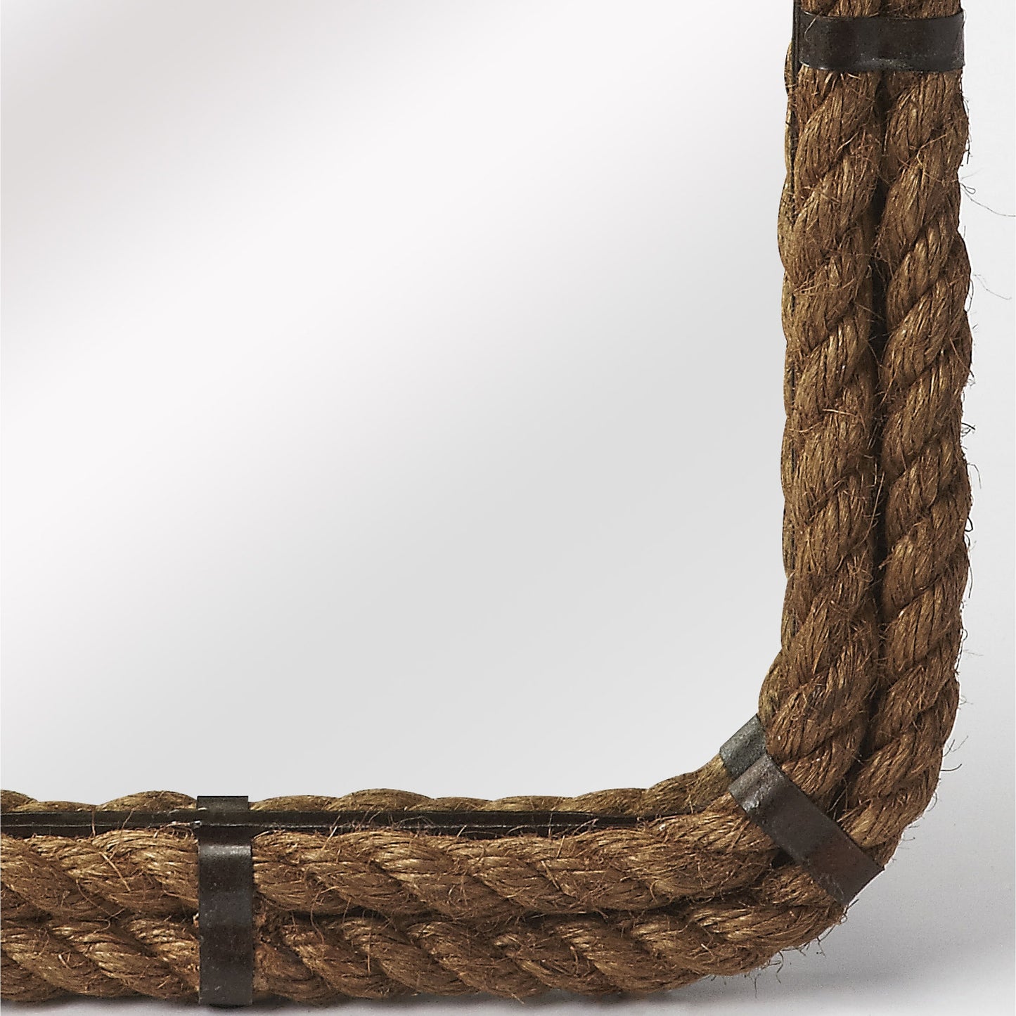 002 S-242624 | Additional Silo | Darby Rope Wall Mirror by Butler Specialty Company in light brown and mountain lodge. Made from iron, rope, mirrored glass in a coastal style.