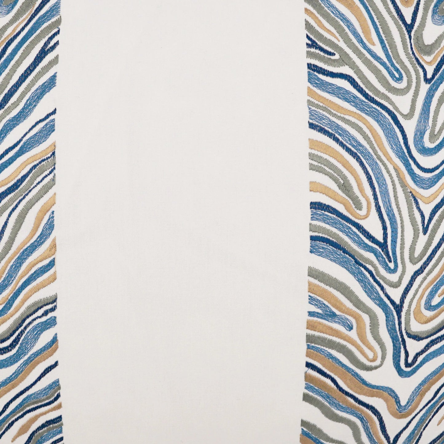 002 SI-2027539 | Closeup | Blue Jungle Pillow by DV Kap Home in blue. Made from 100% cotton in a coastal style.