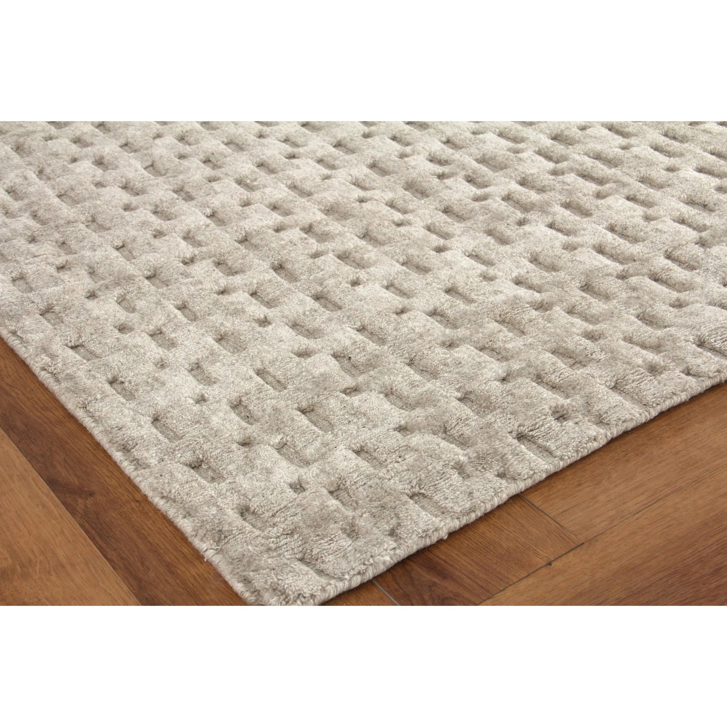 005 SI-2222008,SI-2293657 | Additional Silo | Monroe Silk 3971 Rug by Exquisite Rugs in light taupe. Made from bamboo silk in a unique style.