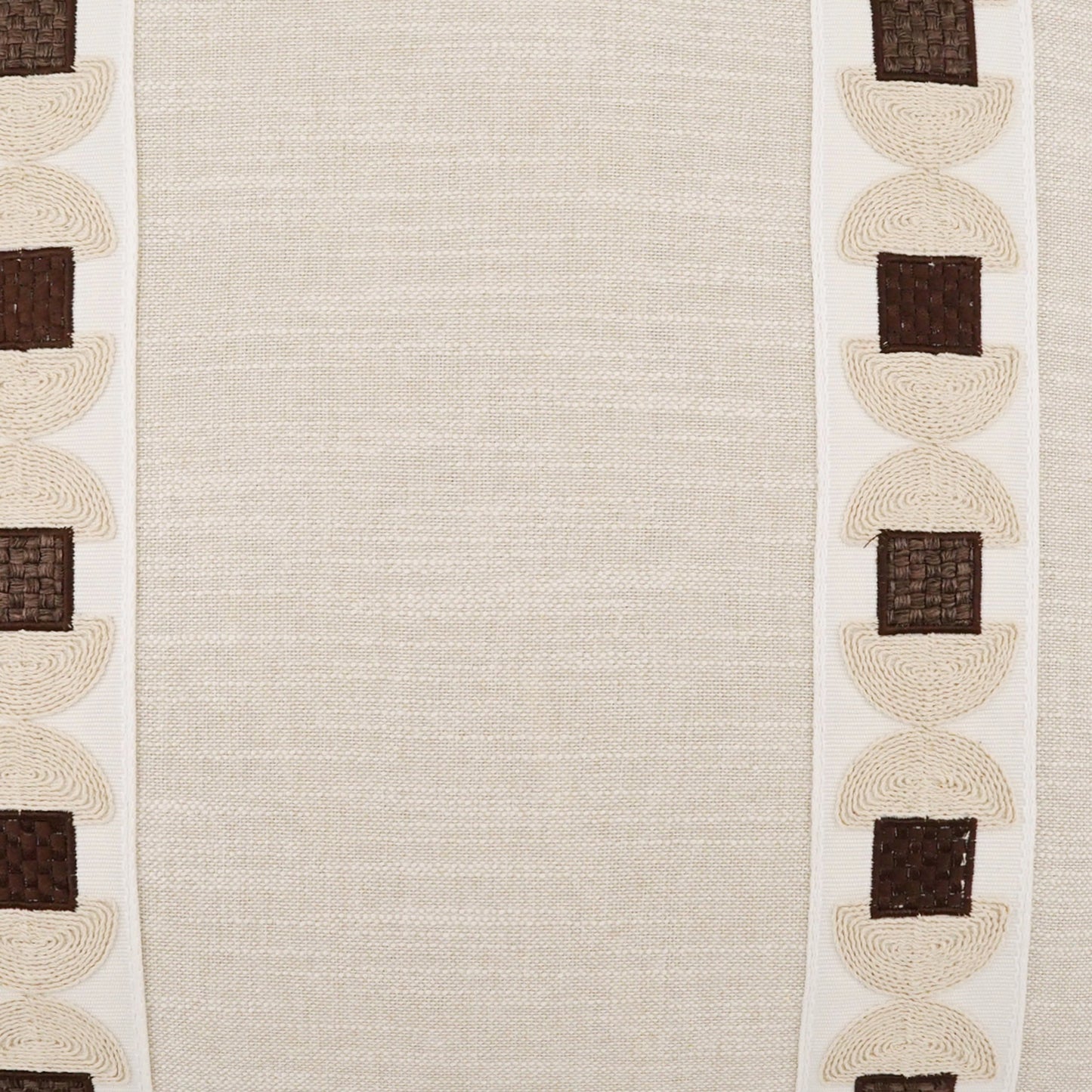 002 SI-2027727 | Closeup | Demeter Pillow by DV Kap Home in tan/taupe. Made from 100% cotton in a modern style.